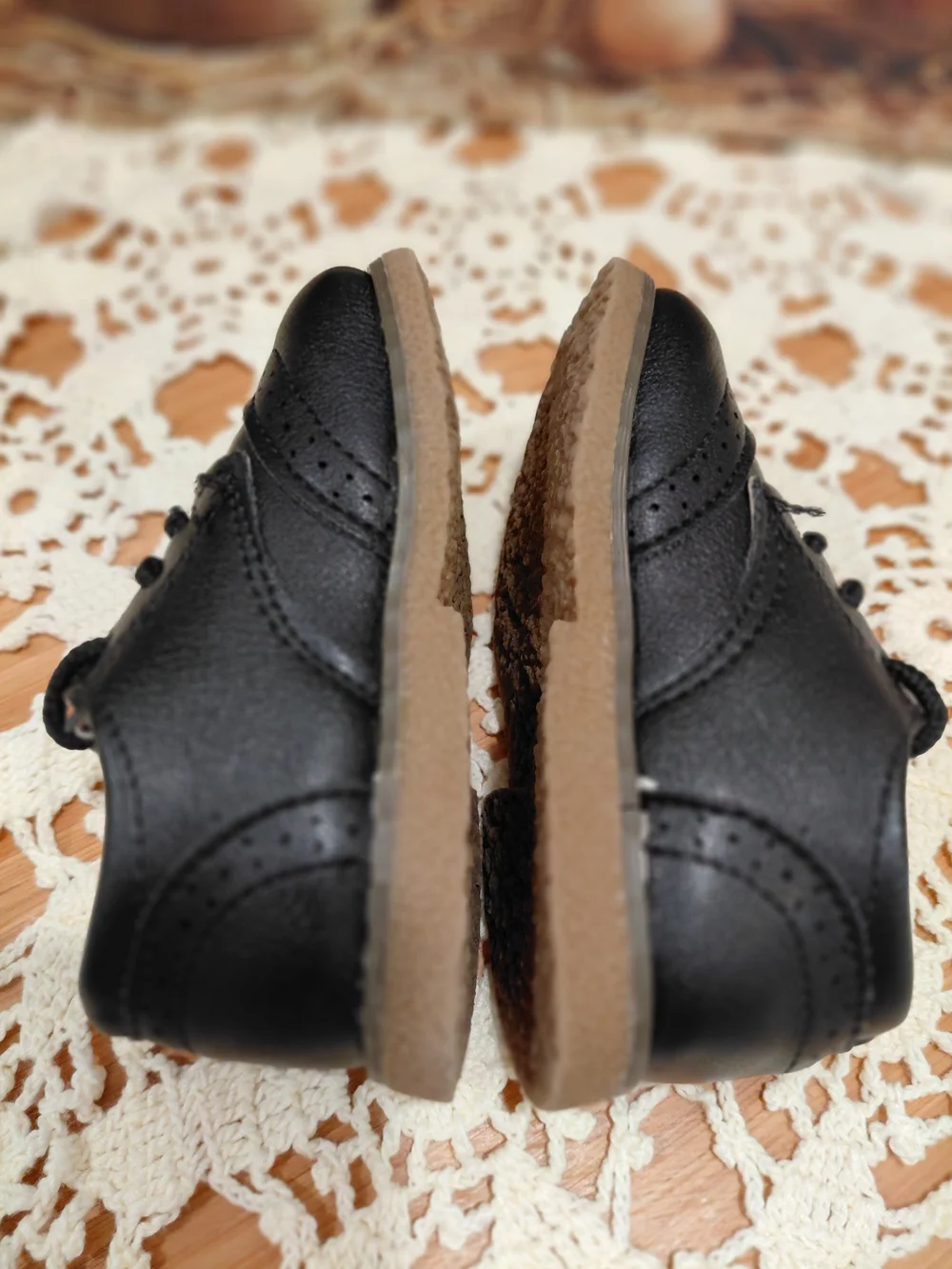Classic Black Kids' Dress Shoes with Lace-Up Closure
